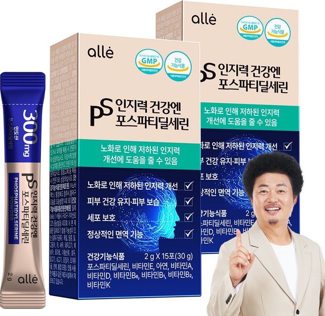 포스파티딜세린 PS 분말 가루 식약청인증 인지력 개선 알레, 30g, 2박스