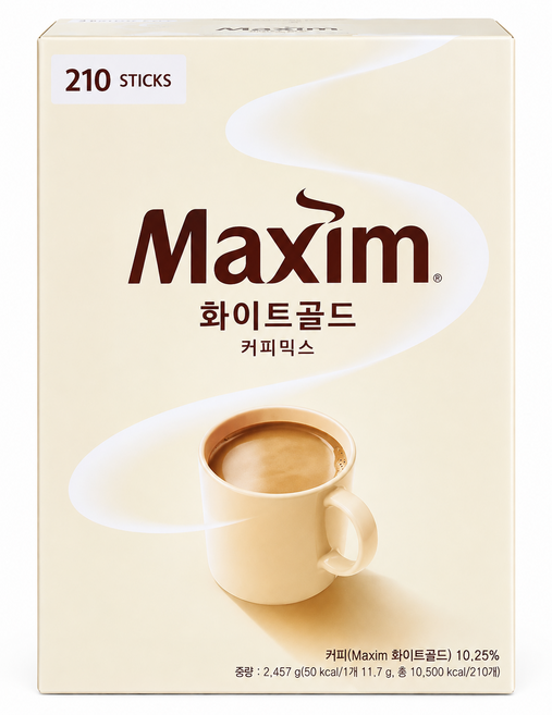맥심 화이트골드 커피믹스, 11.7g, 210개입, 1개