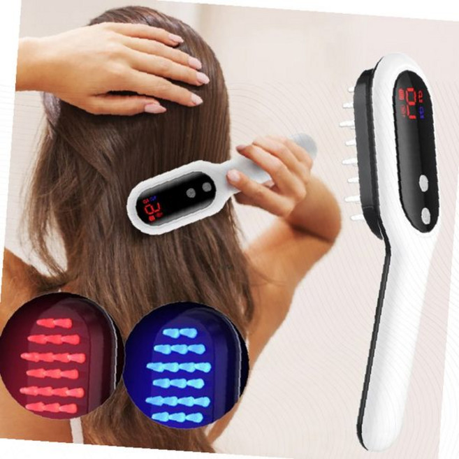 LED 광선치료 두피마사지기 진동 헤어브러쉬 탈모케어 스칼프 마사지빗 적외선, 1개, 상세페이지 참조