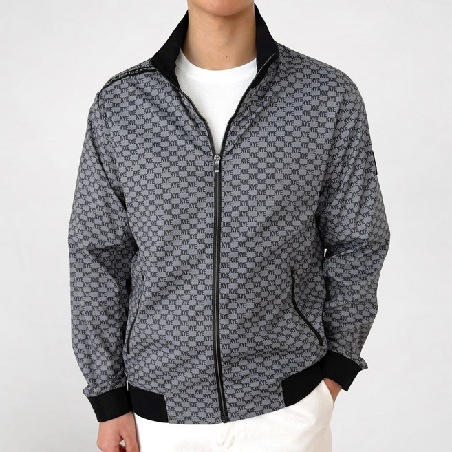 김영주스포츠 남성 하이넥스판점퍼 KRMJ7692 봄 가을 집업 패턴 골프 여행 데일리 산책