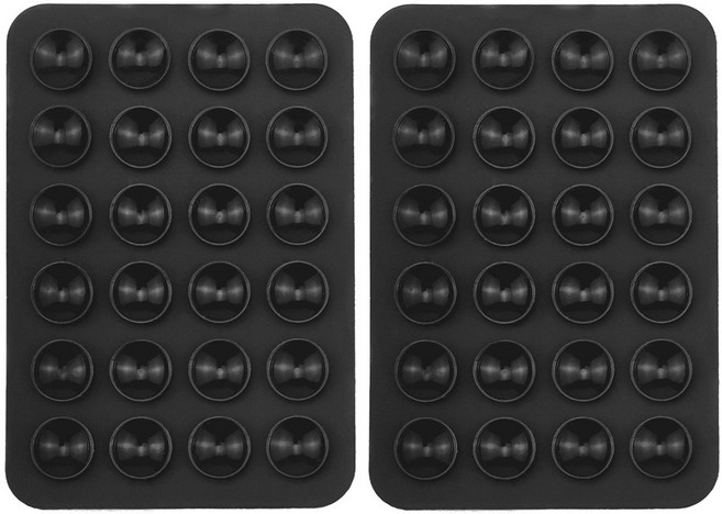 스마트폰 실리콘 흡착식 뽁뽁이 패드, 2개, 블랙