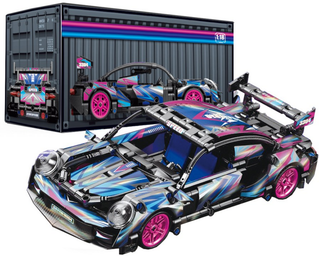 휴비 스피드펑크 3304 포르쉐 레고 자동차 조립식 스포츠카 호환블럭 프라모델 조립놀이, 1개