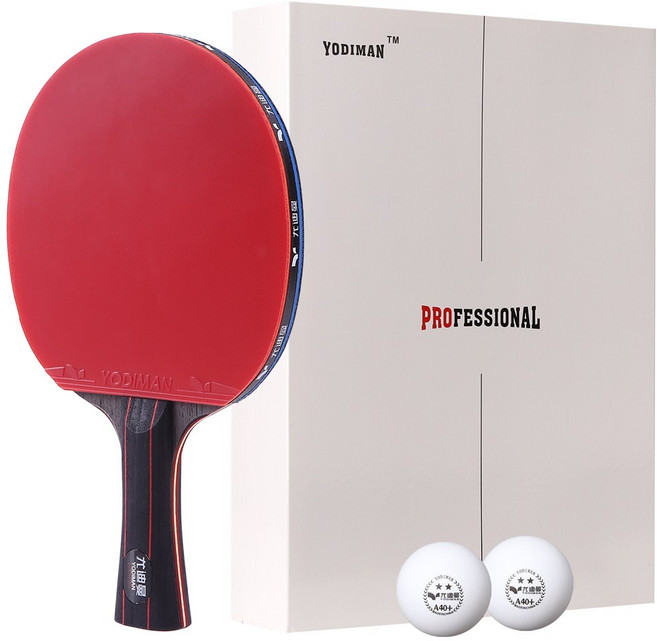 YODIMAN 탁구라켓 + 케이스 + 탁구공 2p, 1개, 1098