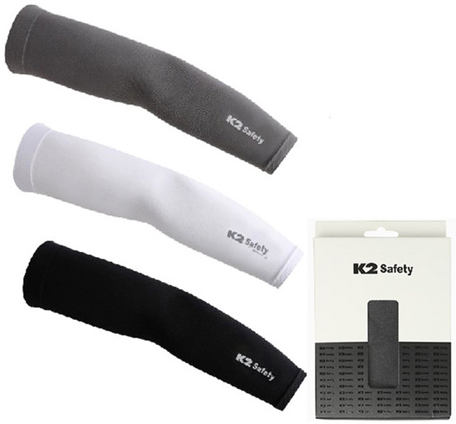 K2 쿨토시 케이투 UV차단 쿨링효과 팔토시, 검은색, 2개