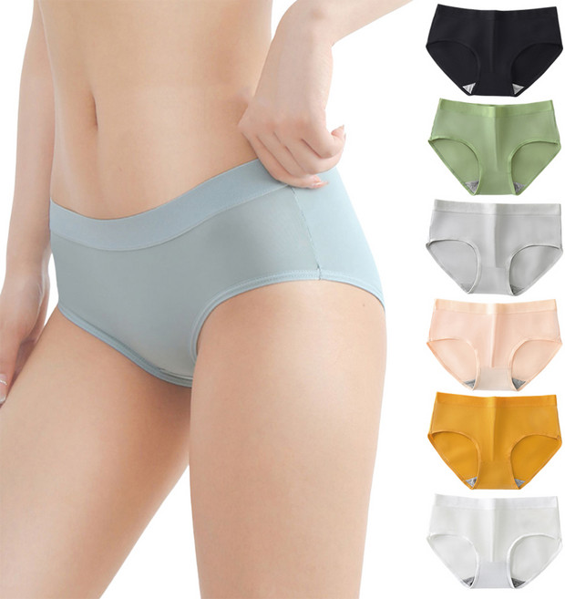 韓版純色內褲 低腰棉質裸感三角褲 舒適包覆貼合 無痕親膚透氣, 藍色