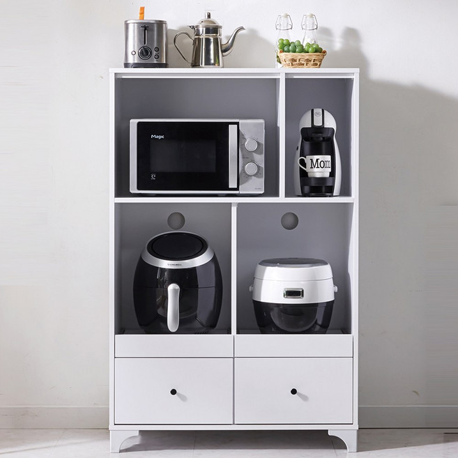 데코앤비 데이즈 800 주방정리 멀티렌지대 전자레인지대 4단 에어프라이어 밥솥 수납장, 네이비