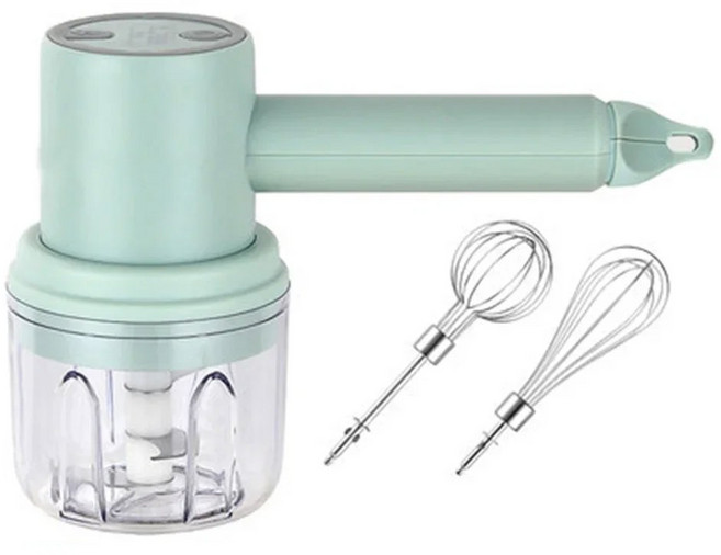 휴대용 가정용 분리형 전기 계란 비터 여행 무선 조미료 주방, Green Garlic pounder