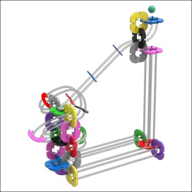골드버그 마블런 구슬굴리기 레일 블록 3회전 롤러코스터 053F22H7 (53pcs)