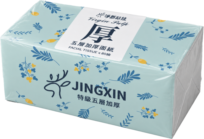 淨新 五層加厚面紙 抽取式衛生紙, 1箱, 30個裝