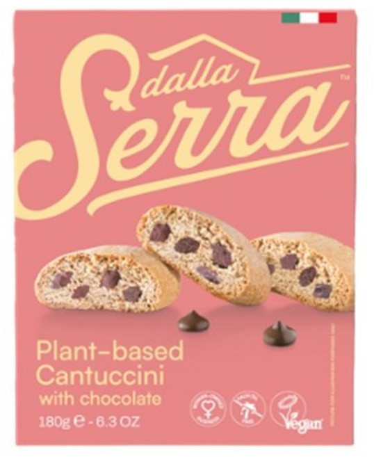 달라세라 이탈리안 비건 비스코티 초콜릿 드롭 (Dalla Serra Italian Biscotti with Chocolate Drops (Vegan)), 1개, 180g