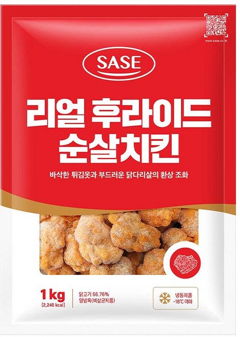 사세 리얼 후라이드 순살 치킨 1kg, 7개