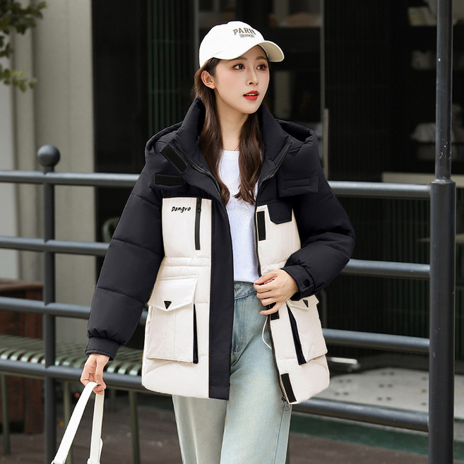 여성 경량패딩 점퍼 두꺼운 겨울 후드 방한 아우터