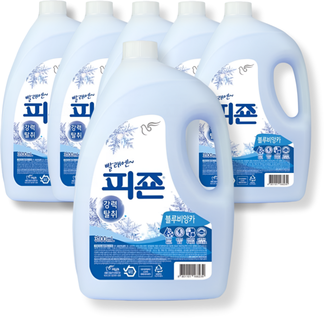 피죤 강력탈취 섬유유연제 블루비앙카 본품 3.1L 6개