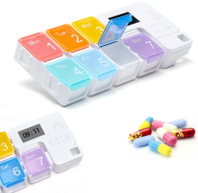 영양제 알약 알람 약통 케이스 타이머, 1개 - 쿠팡