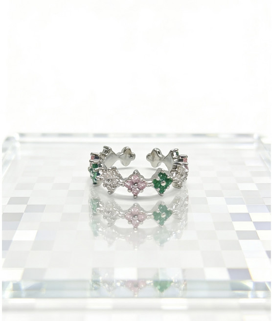 Lucky clover 패션 틈새 디자인 조절 가능한 반지