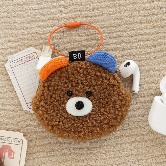 로마네 Brunch Brother 플러피 Airpod / Galaxy Buds 파우치, 곰곰