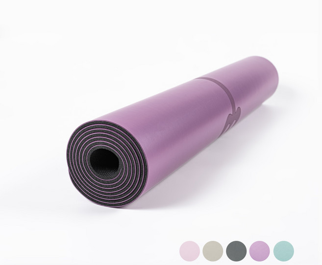 Homey Nest 요가매트 PU 천연고무 고급 안밀리는 방음 충격방지 필라테스매트 HN-YGMPUMS61A, 1개, 연한 보라색