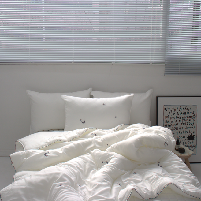 모달100 자수 차렵이불