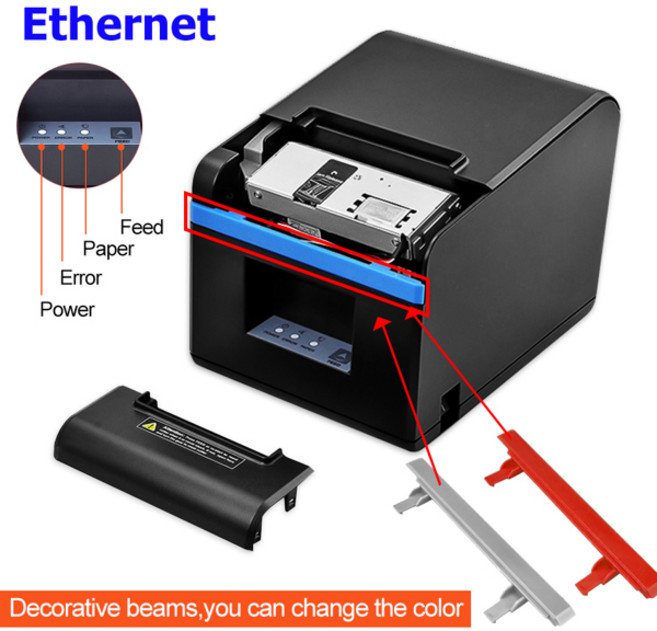XPRINTER XP N160II 80MM 열전사 프린터 자동 절단 영수증 청구서 ESC POS WIFI BLUETOOTH LAN 이더넷 USB