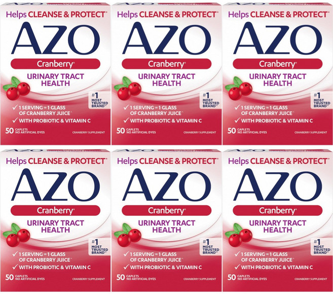 AZO 아조 크랜베리 추출물 무설탕 50정 6팩, 6개