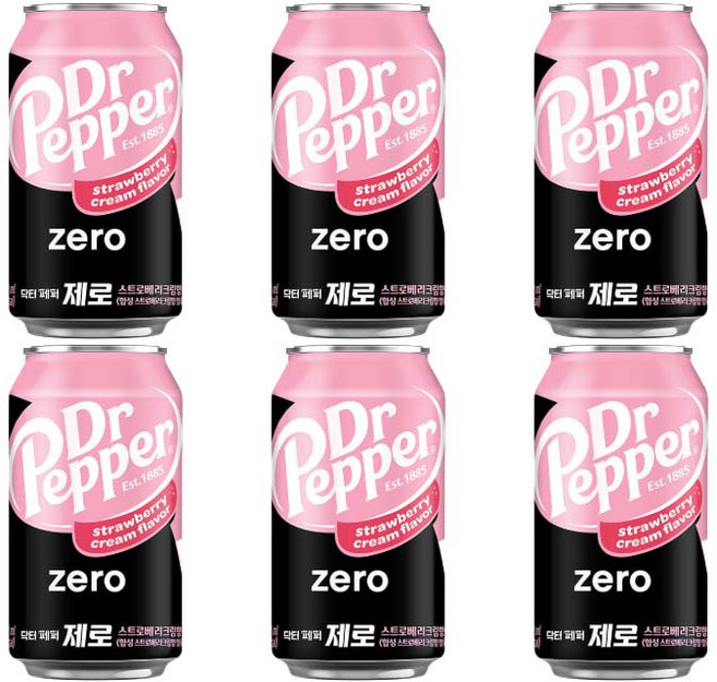 닥터페퍼 스트로베리 크림향 제로 칼로리, 350ml, 6개