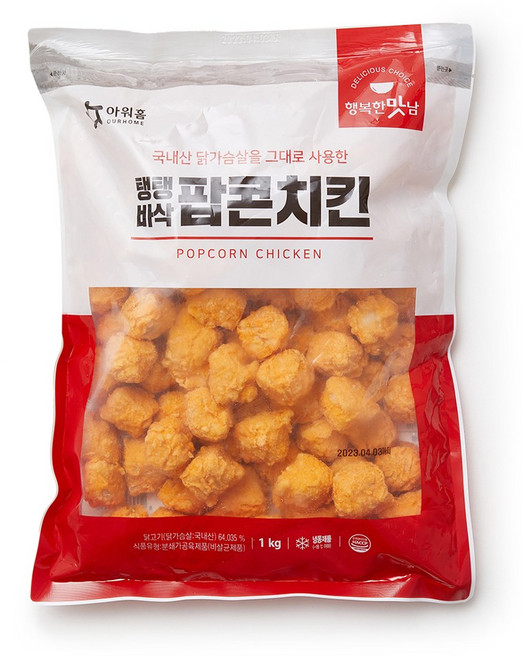 아워홈 행복한맛남 탱탱바삭 팝콘치킨, 2개, 1kg
