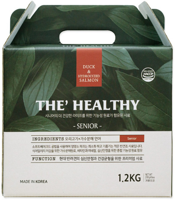 이수펫 노령견용 강아지 더 헬씨 시니어 반건조 소프트사료, 오리, 1.2kg, 1개