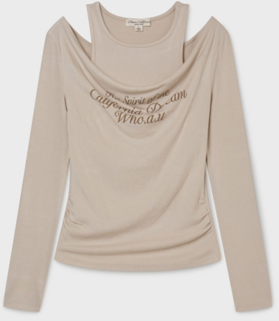 후아유 WHO.A.U 레이어드 off 숄더 long 슬리브티셔츠 WHLAG1181F 139052