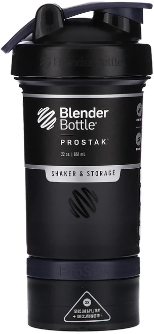 Blender Bottle ProStak 셰이커 및 보관용FC 블랙 651ml(22oz), BlenderBottleProStak셰이커및보관용FC블, 1개 - 쿠팡