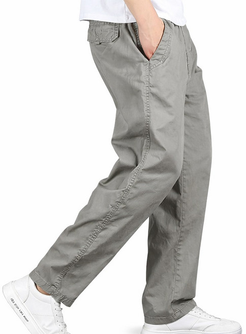 차쿠 4계절 남성 면바지 코튼 팬츠 기모 작업복바지 중년 아빠 바지 빅사이즈 (4계절 겨울 기모)