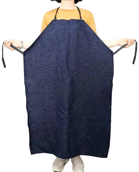청앞치마 2종 산업용 작업용 목공 용접 공방 미술 도색작업 데님 앞치마 청토시, 1개