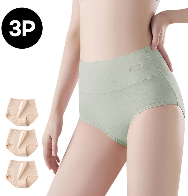바바 여성 오가닉 뱃살보정 하이웨스트 코튼팬티