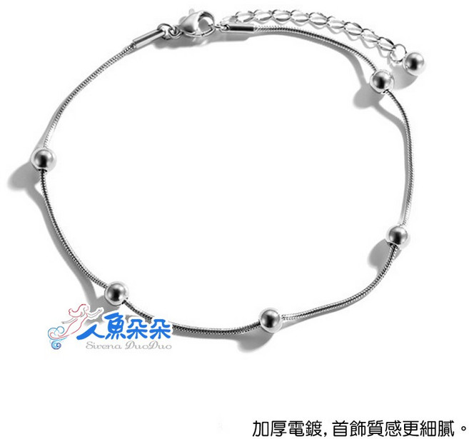 鈦鋼 蛇鍊 玫瑰金/鋼色/銀色 腳踝鍊 簡約 個性 腳鏈