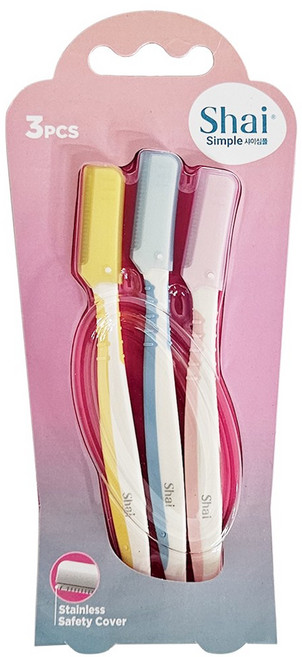 샤이심플 여성용 눈썹면도기 3P(3783) 눈썹칼 미용칼, 단품, 1개