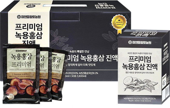 참앤들황토농원 프리미엄 녹용홍삼 진액, 30개, 60ml