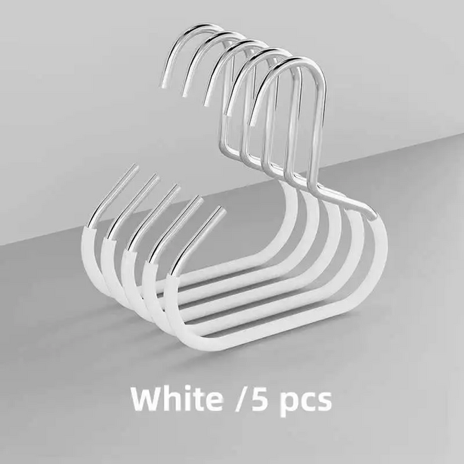 5팩 금속 다기능 보관 유물 모자 후크 세트, 01 WHITE, 1개