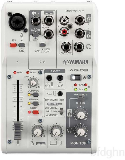 YAMAHA AG03MK2 White 전달용 믹서 믹싱 콘솔 웹 캐스팅, 1