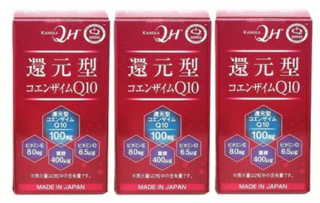 카네카제약 환원형 코엔자임Q10 100mg 60정 3세트, 3개