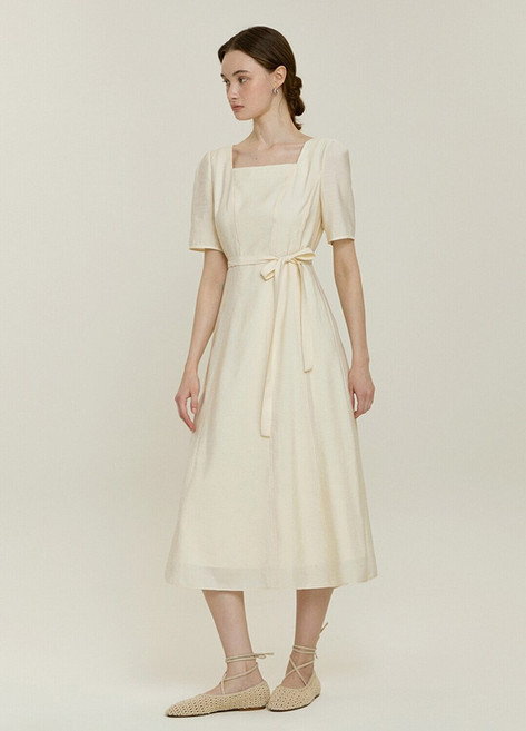 잇미샤 잇미샤 스퀘어넥 벨티드 원피스 (ITP5YOP860)_DG_DG