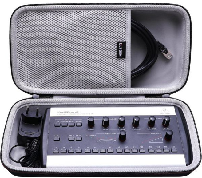 LTGEM 케이스 Behringer Powerplay P16HQ P16M 16채널 개인용 모니터링 믹서와 호환케이스만 해당, 앰프 케이스 가방 스피커 커버 베링거 파워플레이 P16, 1개