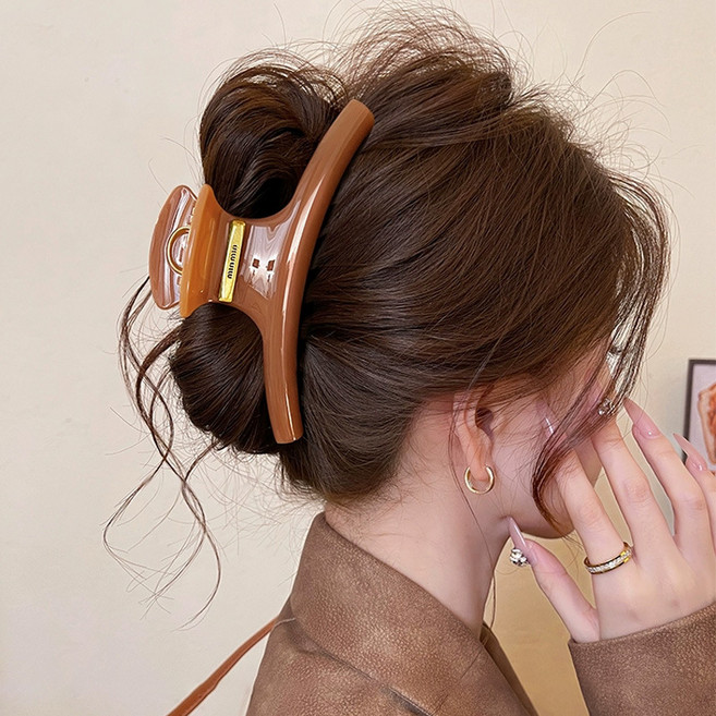 무드온 15CM 클래식 빅사이즈 고급 올림머리 집게핀