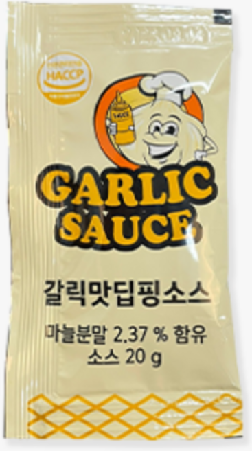 [피자다] 태원식품 파머빌 갈릭맛딥핑소스 일회용(20g*100ea), 1개, 2kg