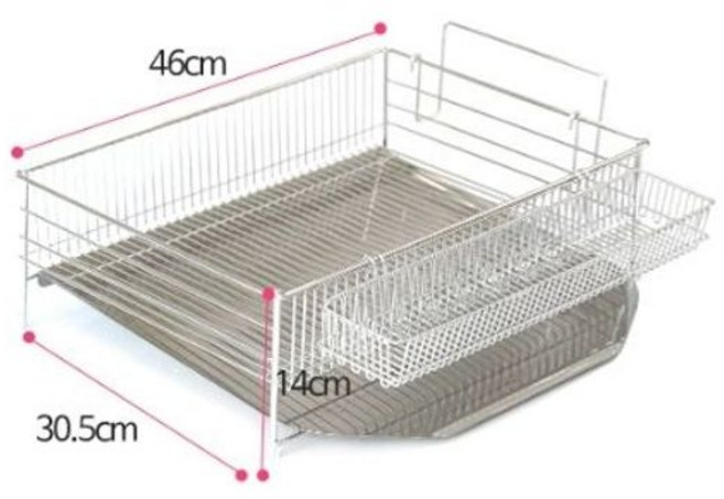 라바제 식기건조대 식기건조기 슬림가로, 단층, 1개