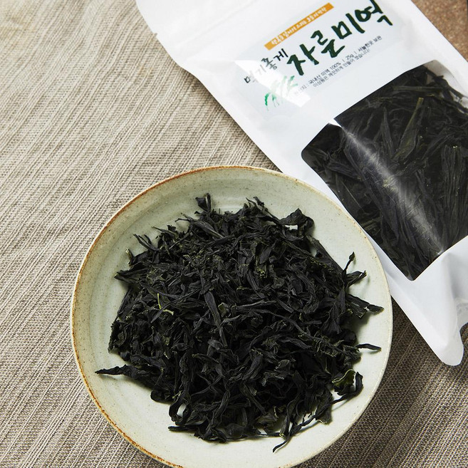 자두 완도 자른 미역 25g 50개 건조 건미역 다시마, 1개
