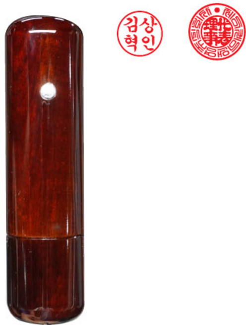 [삼촌네도장] 국산 벽조목 카슈 큐빅 옻칠도장 법인도장 회사도장 개인도장 인감도장 6푼+은장케이스, 인감도장(개인), 예서체(한글만)