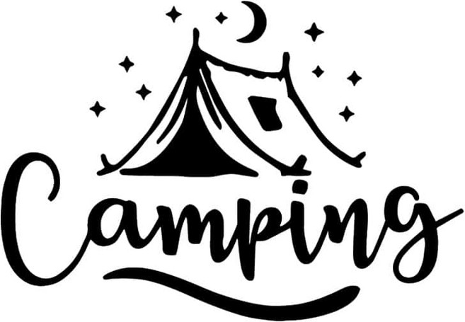 자동차포인트 00171 캠핑 튜닝스티커(S), 블랙, 1개