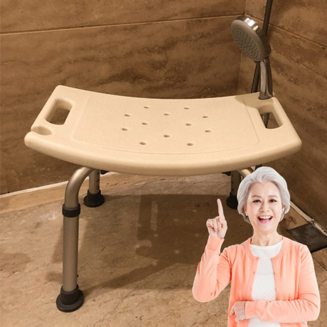 바로케어 노인 장애인 환자 임산부 6단 높이조절 미끄럼방지 샤워 욕실 목욕의자, 1개, 화이트