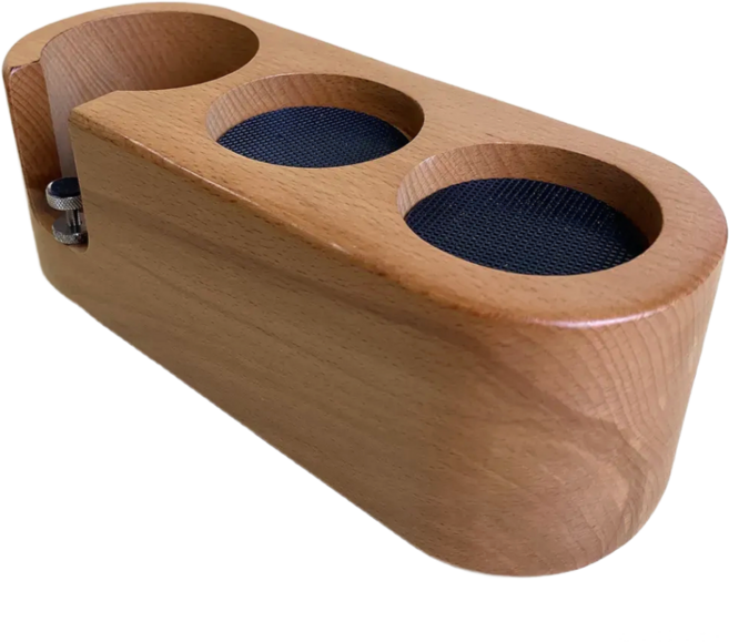 원두걸스 탬핑스테이션 포터필터 레벨링툴 거치대 베이지 51mm 54mm 호환 58mm, 58mm 전용 베이지우드, 1개