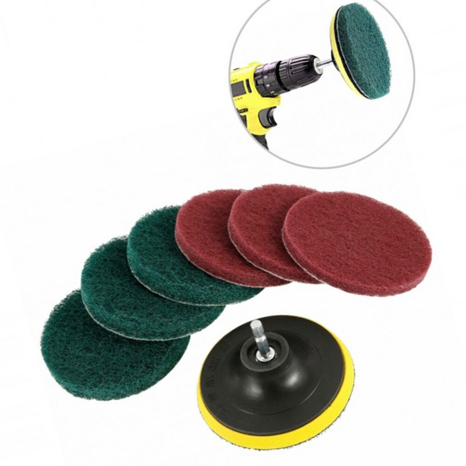 전동드릴청소솔 수세미 브러쉬 세트 7종, 1개