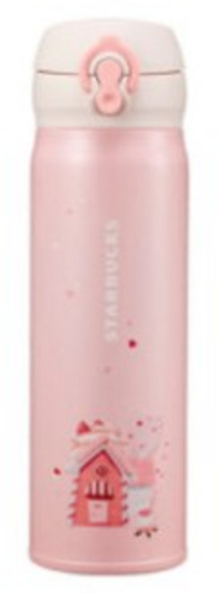 (고무패킹 판매) 스타벅스 JNL 체리블라썸 꽃잎 화이트 보온병 500ml, 1개